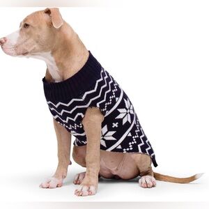 Blue Nordic Pattern Christmas Dog sweater
